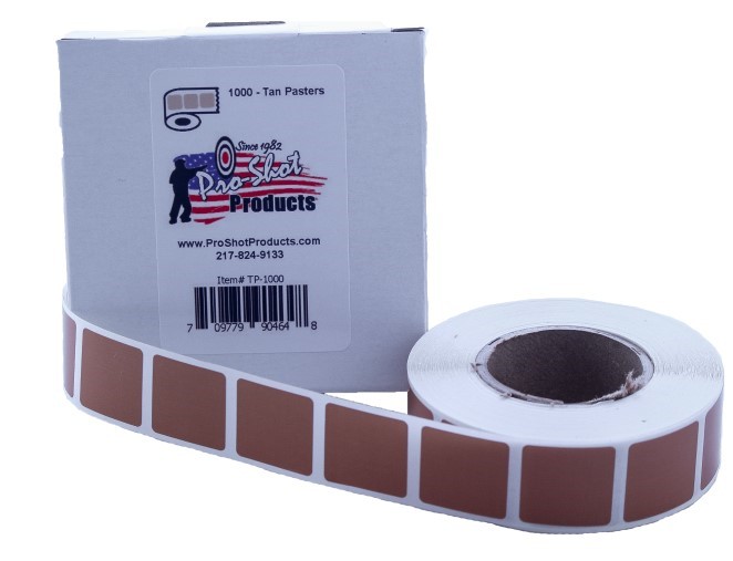 PROSHOT REPAIR PATCHES 7/8IN SQUARE - 1000 QTY. PER ROLL - CARDBOARD TAN TP-1000 - 556 Black Friday Promotion